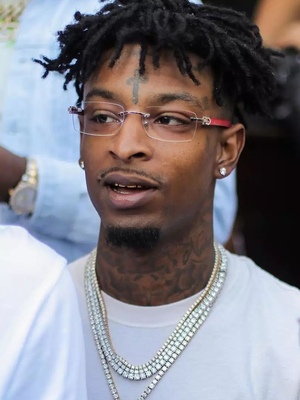 rapper太阳镜美式嘻哈21savage墨镜无边框眼镜男近视度数hiphop