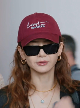 姐姐妹妹抓娃娃戚薇同款美式复古小框墨镜猫眼网红方框太阳眼镜
