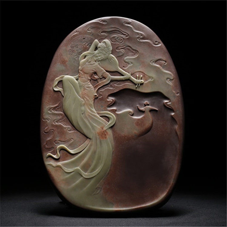 国家非遗歙砚 凤舞霓裳 安徽文房四宝砚台实用收藏摆件紫袍玉带砚