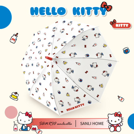 hellokitty正版雨伞高颜值日系学生可爱少女心KT猫磨砂透明长柄伞