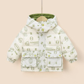 外套 两面穿羽丝绒丝服男女童连帽中小童冬季 新款 洋气保暖童装