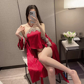 网红肚兜睡衣吊带古代女性薄款 激 睡裙套装 女人肚兜式 小个子夏季