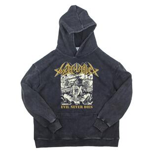toxic holocaust敲击金属新款做旧复古连帽重磅卫衣水洗帽衫衣服