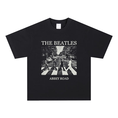 披头士乐队短袖纯棉T恤男