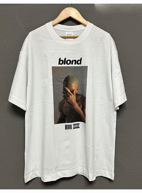 奥申Frank Ocean短袖说唱歌手嘻哈Blond纯棉美式宽松高街男女T恤