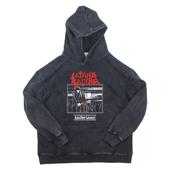 Satyrs纯棉新款 宽松美式 Satan 复古做旧水洗连帽卫衣重磅帽衫