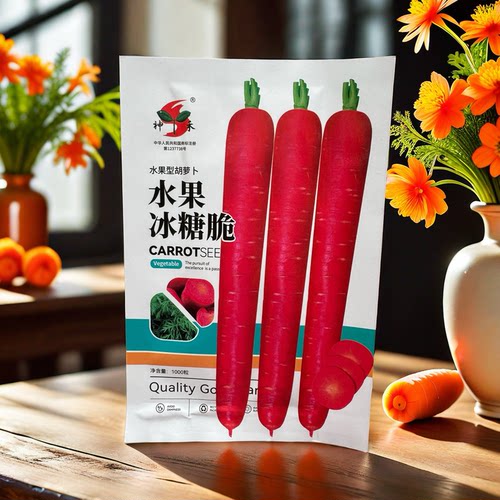 水果冰糖脆 透心红水果胡萝卜种子 甜脆生吃 抗旱耐热夏秋季