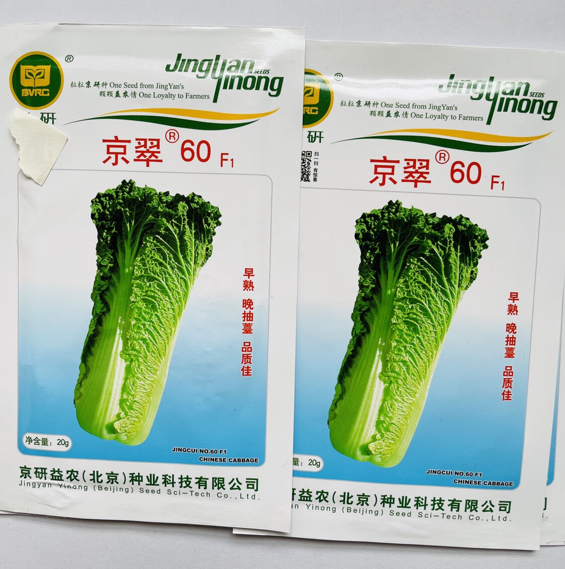 京翠60大白菜种子 极早熟青麻叶白菜籽 秋播高产耐贮蔬菜种京研