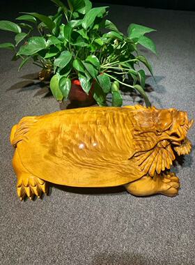 桢楠龙龟实木檀香观音菩萨工艺品