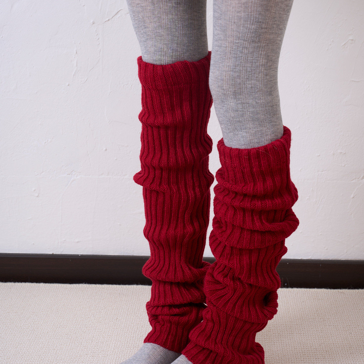 新年大红色过膝袜套女秋冬季保暖瑜伽腿套踩脚袜针织简约堆堆袜,女士内衣/男士内衣/家居服,长筒袜,淘宝优惠券,粉丝福利购,淘宝优惠卷