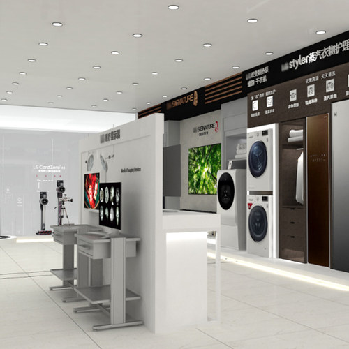 数码产品手机店店展示装修电子产品智能家电简约装修店铺设计