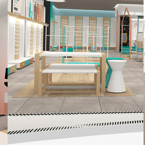 服装店展架组合展示装修男装高档潮牌简约装修店铺设计