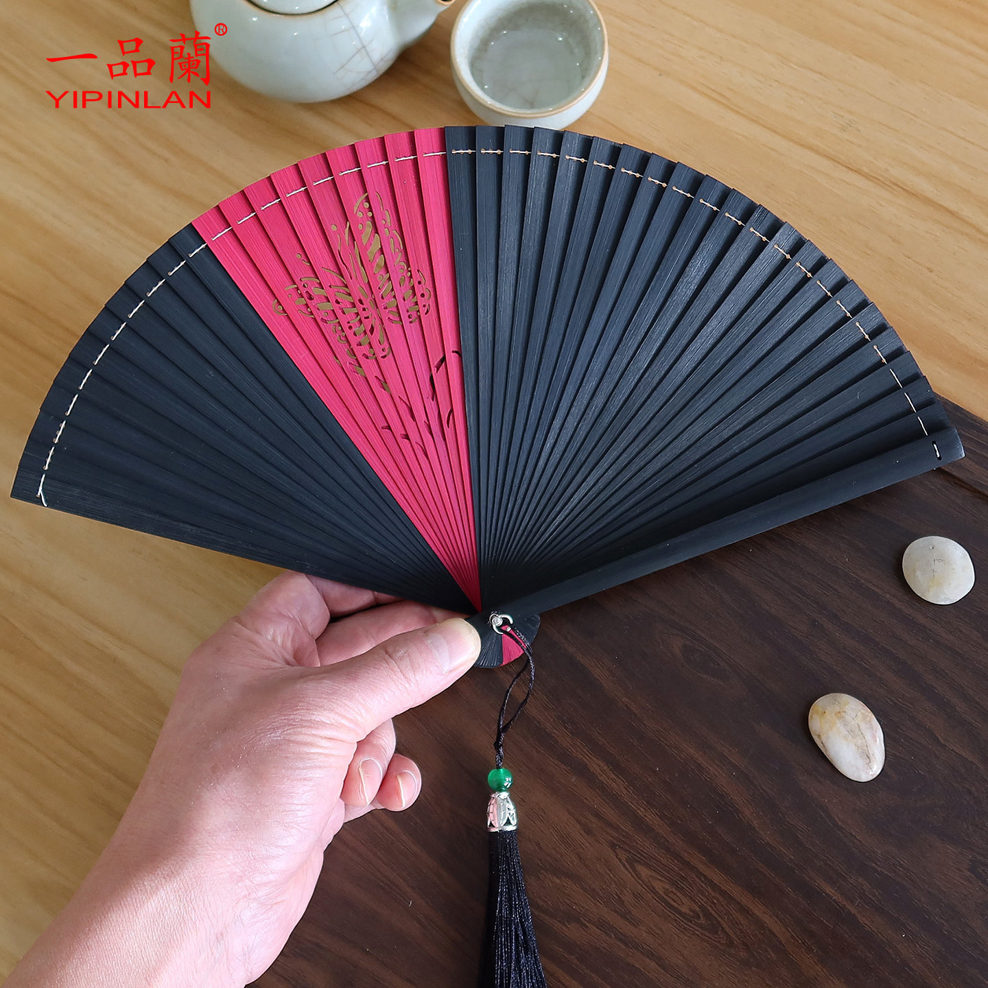 中国风小巧全竹舞蹈易开合旗袍走秀随身携带女式折叠扇子古风折扇