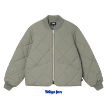 订购 STUSSY 22AW DICE QUILTED LINER 菱格筛子棒球夹克棉服外套