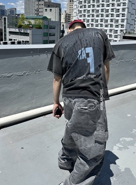 FAR ARCHIVE 24SS INSIDE OUT标语 成都快闪限定 做旧水洗短袖T恤