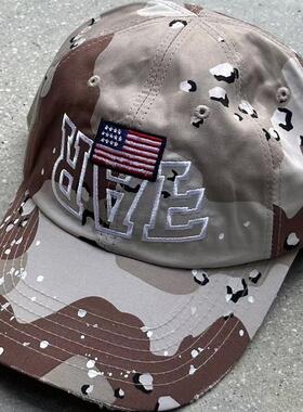 FAR ARCHIVE DESERT CAMO 沙漠迷彩国旗刺绣棒球弯檐帽南韩vibe