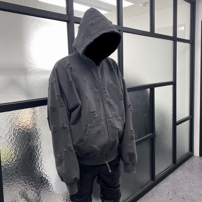 破坏undermycar拉链帽衫外套