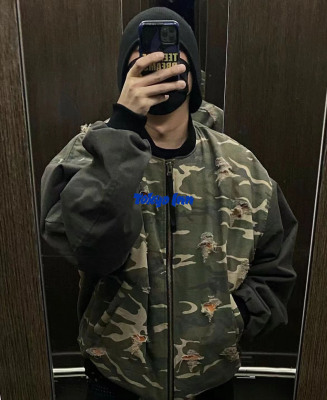 Undermycar破坏迷彩内衬夹克