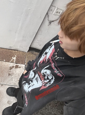 emostanceclub 24fw We buymeaning ineyes 印花打底水洗长袖emo