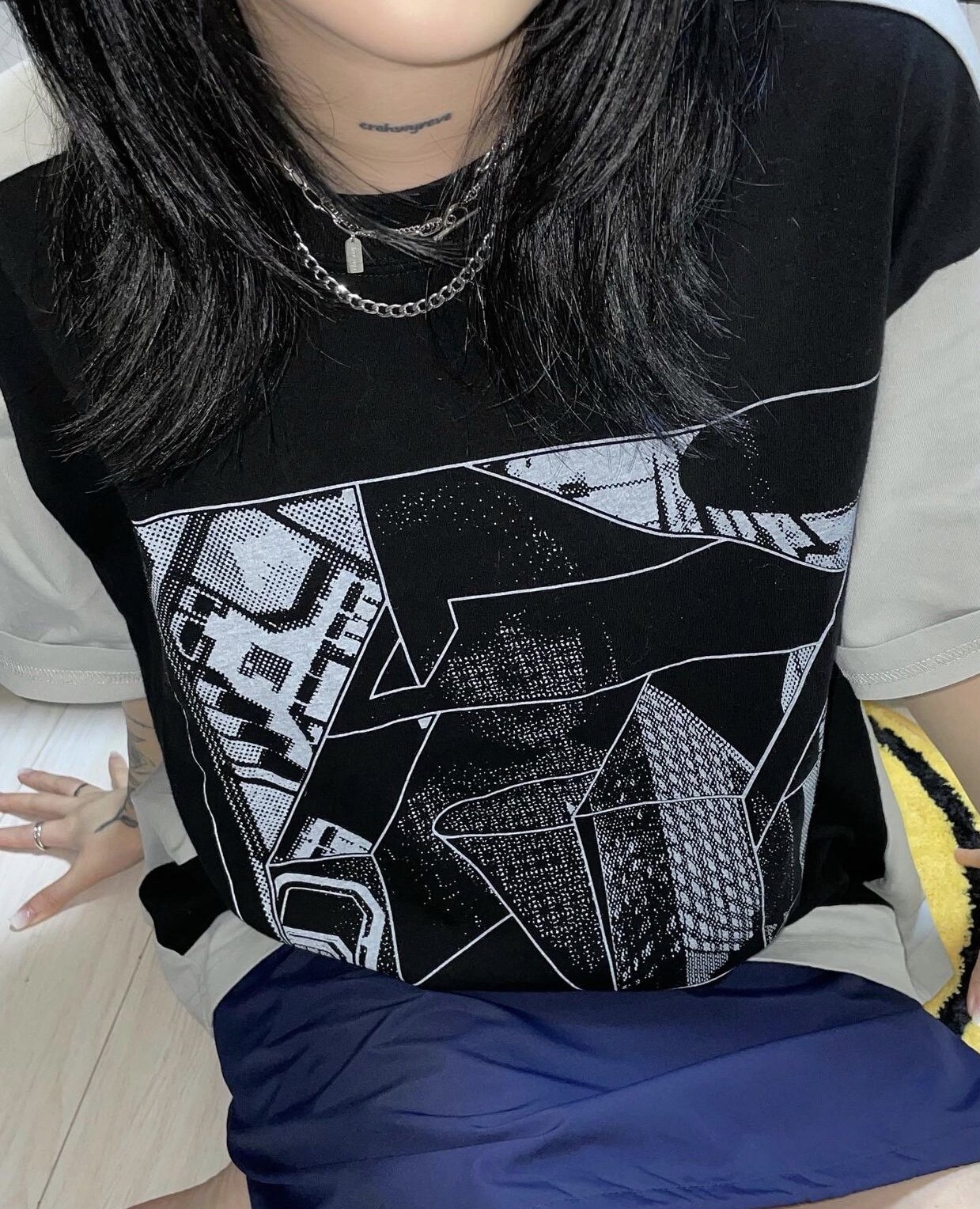 【国现】CE/CAVEMPT 21SS WRAP FORWARD BIG T 隐藏人脸 短袖T恤