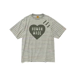 短袖 条纹 STRIPED HUMAN T恤 23SS 爱心日系海魂衫 HEART MADE