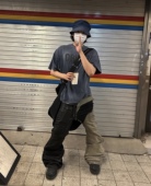 Far T恤南韩vibe 标语水洗做旧磨白砂洗印花短袖 archive DRIFT