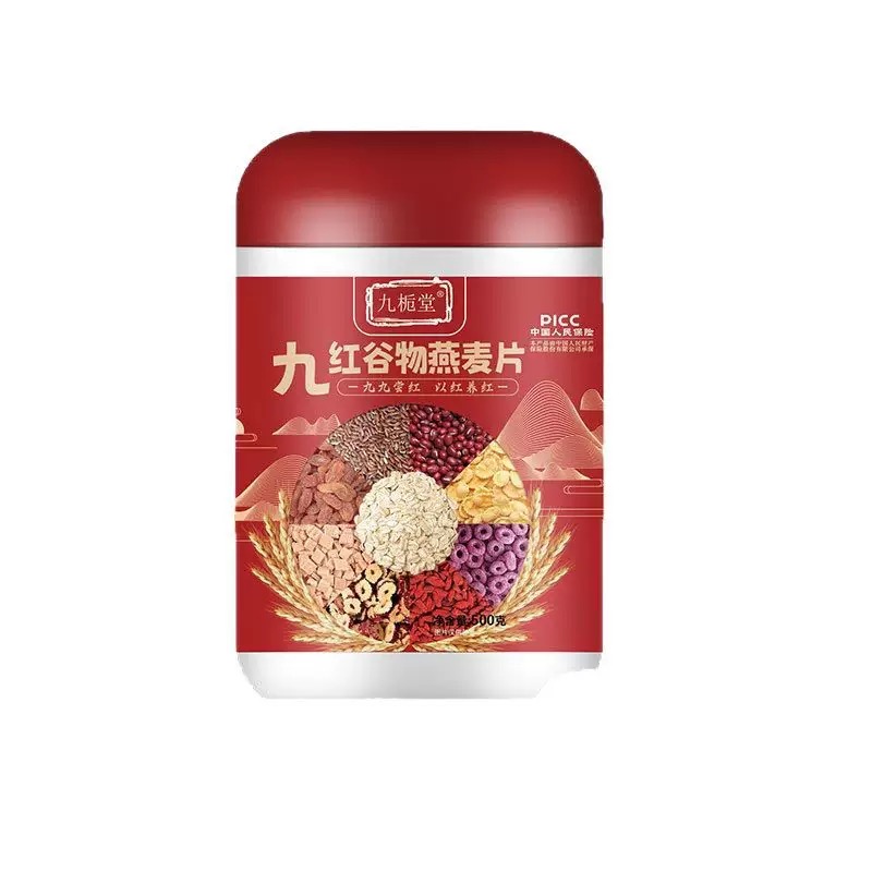 九栀堂 九红谷物燕麦片500克/罐*1罐