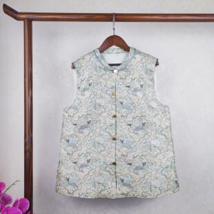 做衣服的裁缝店来图来料定制衣服新中式宋锦马甲对花手工盘扣国风