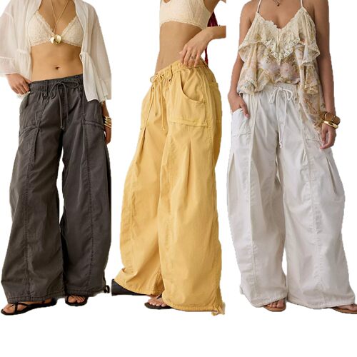 Ladies loose pants women 阔腿裤女2026欧美街头潮人宽松工装裤