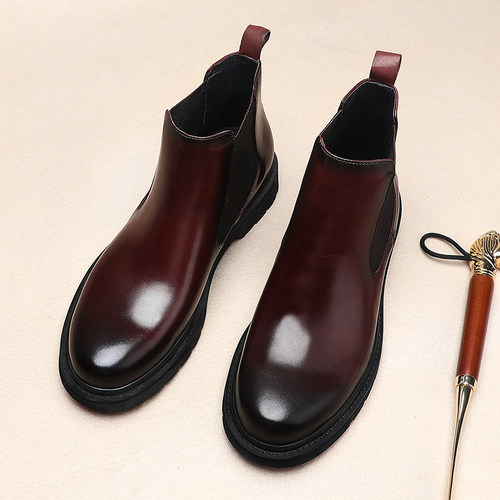 新款秋冬英伦风增高低筒切尔西靴