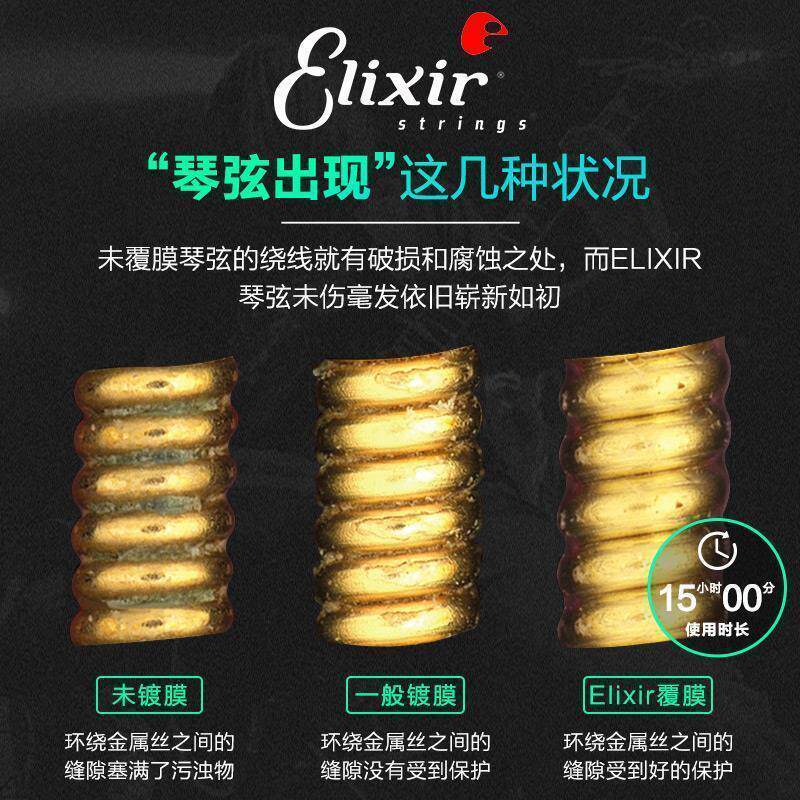 新款Elixir伊利克斯三套装16052民谣木吉他琴弦一套6根伊利o克斯属于什么档次？