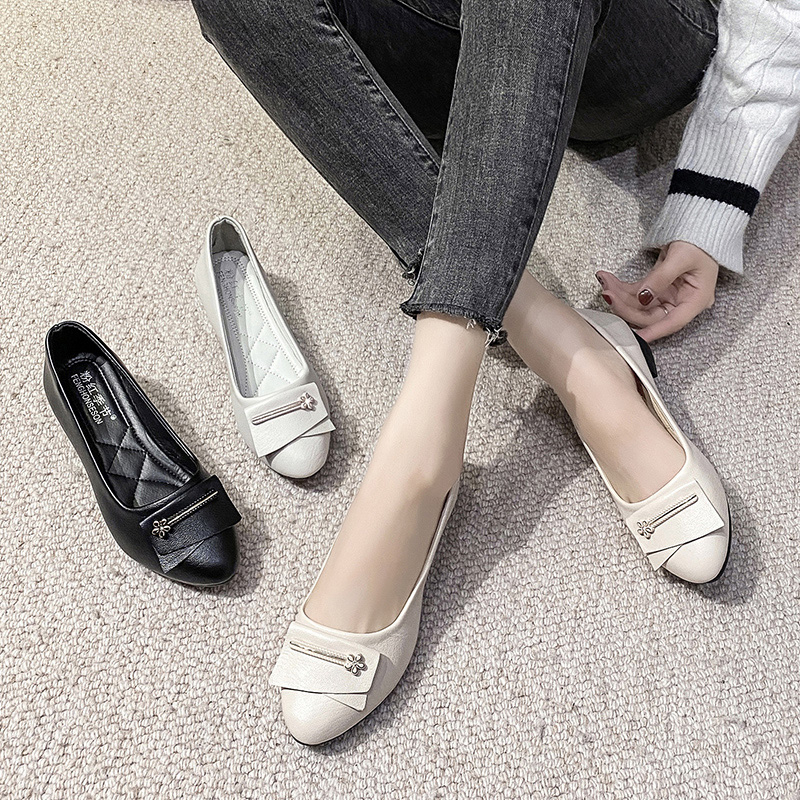 夏季空姐工作鞋女黑色皮鞋粗跟上班久站不累脚软底舒适职业面试鞋