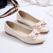 休闲女鞋 豆豆鞋 浅口休闲方扣船鞋 百搭软底单鞋 女平底2025春季 新款