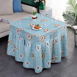 新款 裙摆烤火罩电暖炉罩套正方形烤火桌子罩套电茶几罩加厚取暖罩