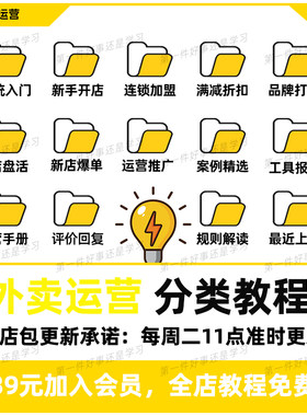 成人用品美团外卖搭建运营文档开店课程指导 6年经验干货老店盘活