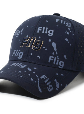 【夏季网眼】Flig正品春夏大帽檐棒球帽 男女可戴印花遮阳帽帽子