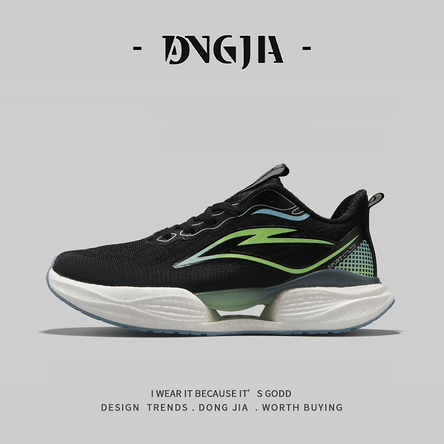 外贸夏季透气网面运动鞋男女爆米花厚底减震跑步鞋超轻休闲老爹鞋