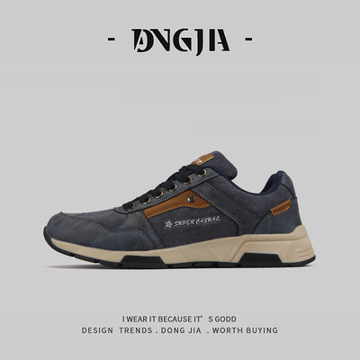 稀缺好货~外贸欧美单阿甘鞋男款美式复古运动休闲鞋牛仔布板鞋