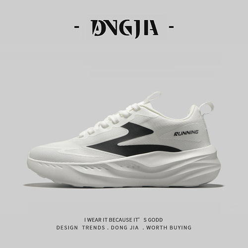 轻质厚底网面透气软底舒适跑步鞋