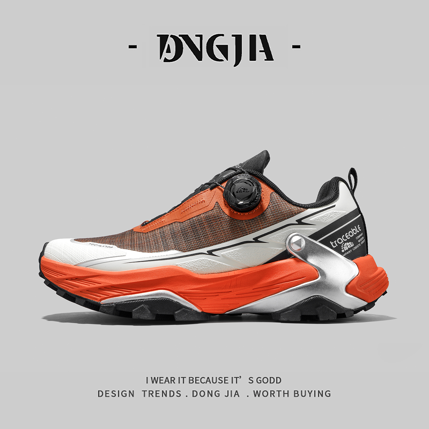 外贸加拿大单高端跑山鞋男女旋转扣快速穿脱户外徒步登山越野跑鞋