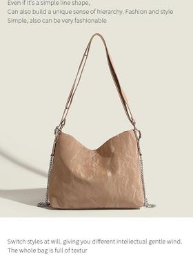 2023新款包包女高级感简约单肩包大容量通勤百搭包包极简双肩包潮