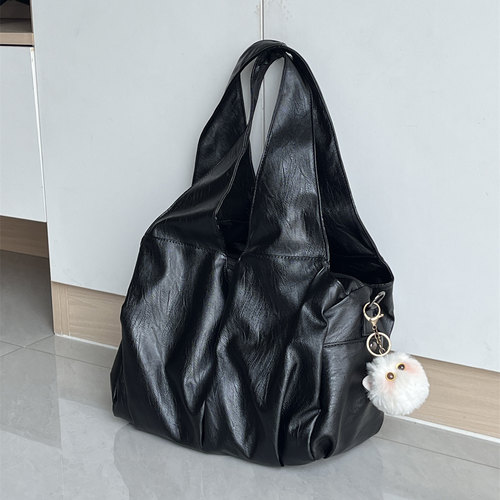 多巴胺dopamine复古油蜡皮大容量托特包高级感单肩腋下包通勤斜挎