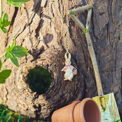 Fable彼得兔棉尾兔珐琅项链耳环