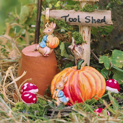 英国代购Fable England彼得兔联名系列南瓜胸针吊坠 手工绘制珐琅