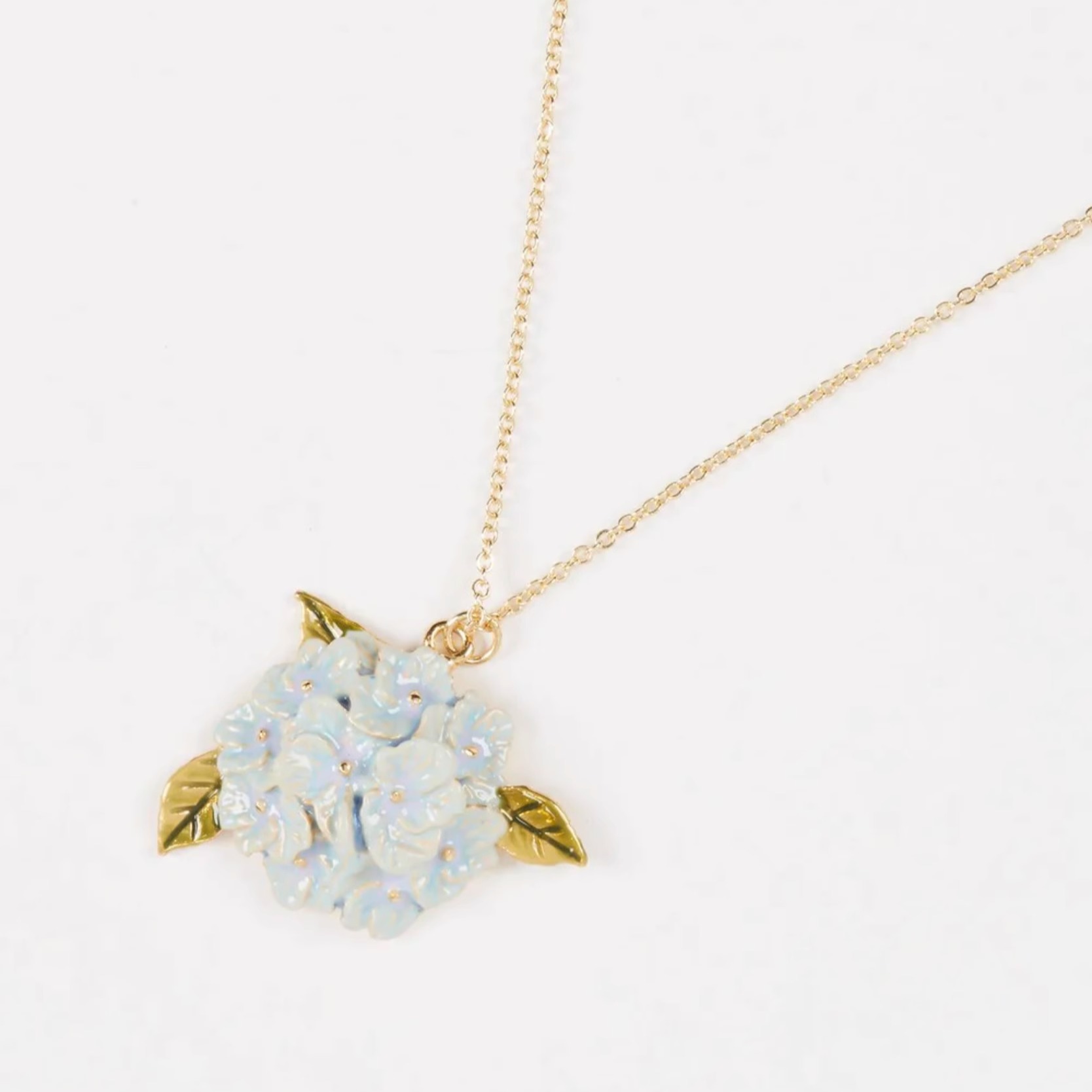 英国项链Fable珐琅绣球花无尽夏