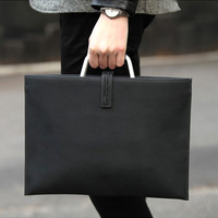 Briefcase business portable men's genuine leather document simple lawyer designer official high-end laptop bag