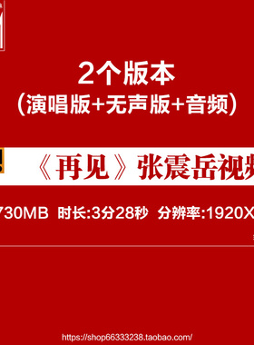 Y291《再见》张震岳原唱配乐成品视频舞台表演毕业晚会大屏幕背景