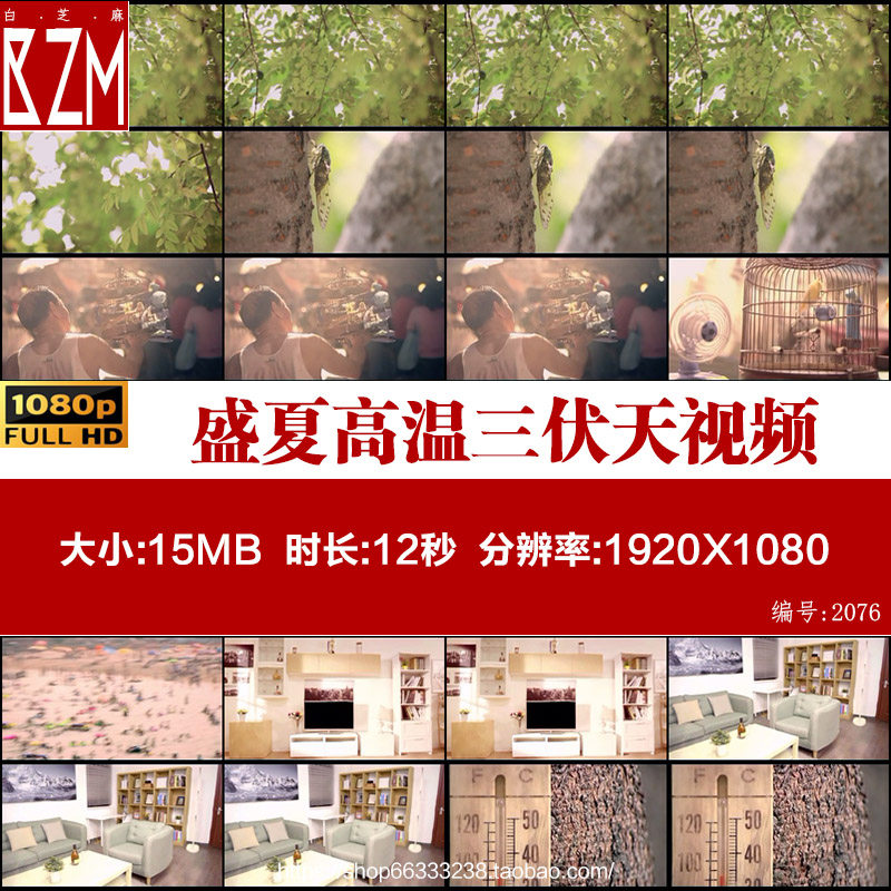酷热夏天酷暑盛夏温度高三伏天知了人群避暑炎热夏季高温视频素材