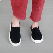 加厚千层底纯布底透气日常休闲居家黑色开车散步鞋 男士 老北京布鞋