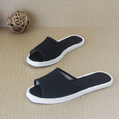 防滑黑布底拖鞋 夏季 女中老年居家休闲大码 千层底透气凉拖鞋 男 男士